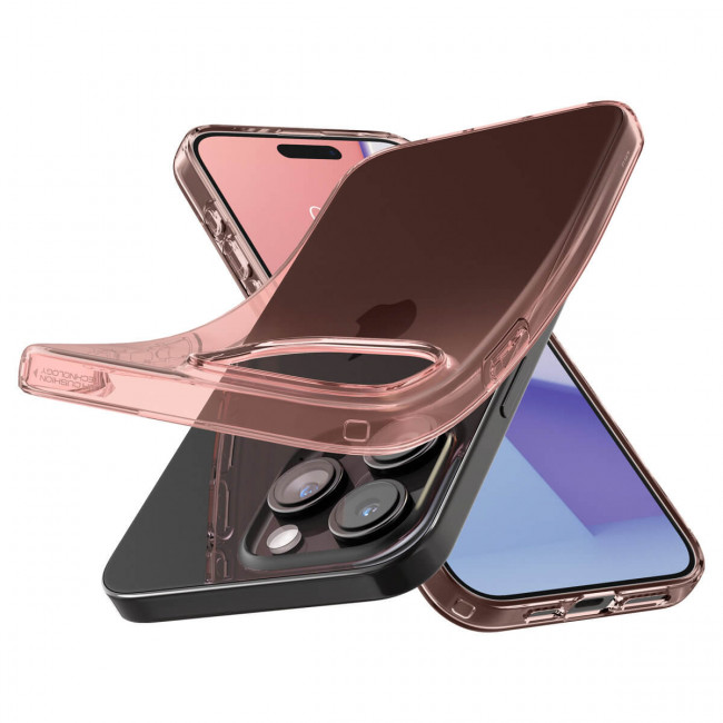 Spigen iPhone 15 Pro Max Crystal Flex Θήκη Σιλικόνης - Rose Crystal