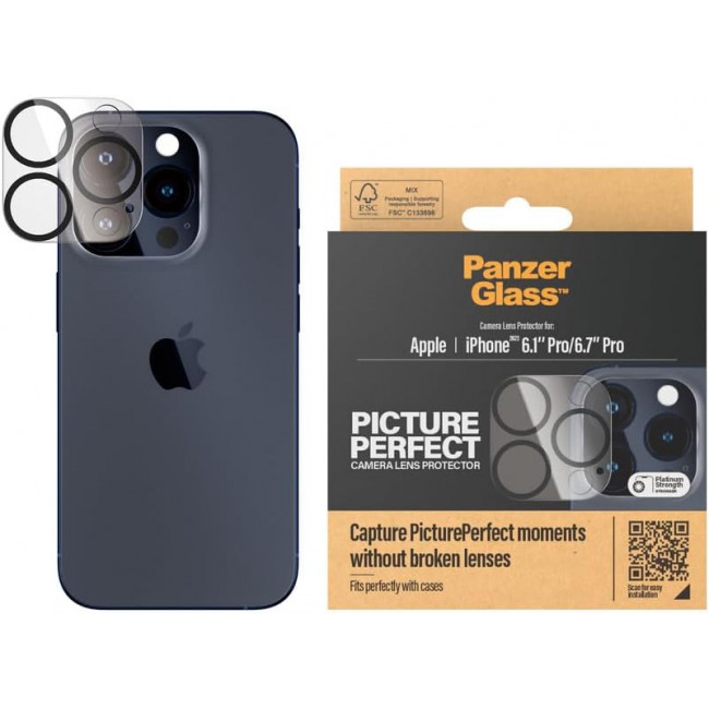 PanzerGlass iPhone 15 Pro / iPhone 15 Pro Max Picture Perfect Αντιχαρακτικό Γυαλί για την Κάμερα - Διάφανο