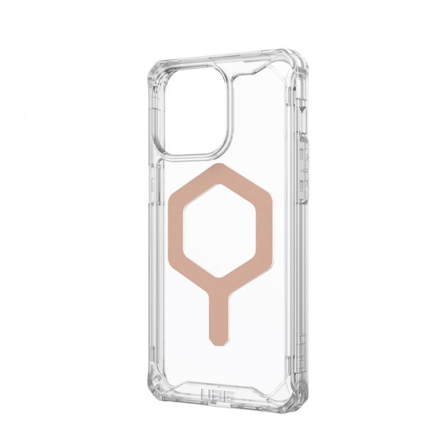 UAG iPhone 15 Pro Max Plyo Series Θήκη Υψηλής Προστασίας με MagSafe - Ice / Rose Gold - Διάφανη