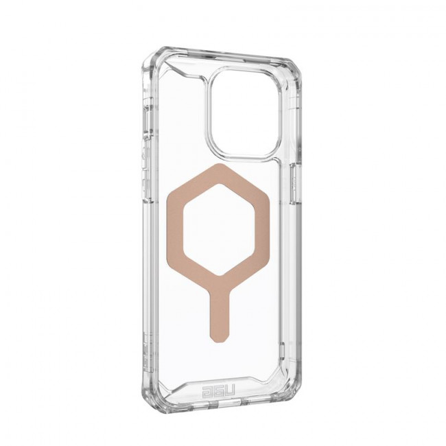 UAG iPhone 15 Pro Max Plyo Series Θήκη Υψηλής Προστασίας με MagSafe - Ice / Rose Gold - Διάφανη