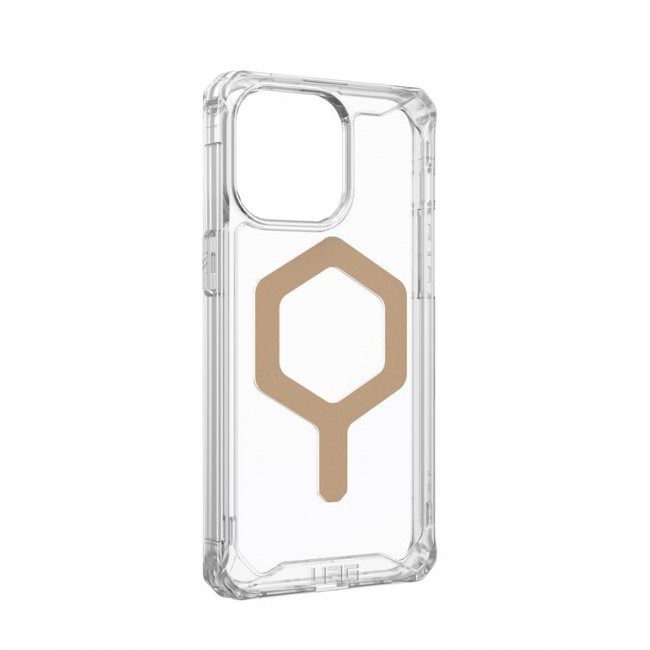 UAG iPhone 15 Pro Max Plyo Series Θήκη Υψηλής Προστασίας με MagSafe - Ice / Gold - Διάφανη