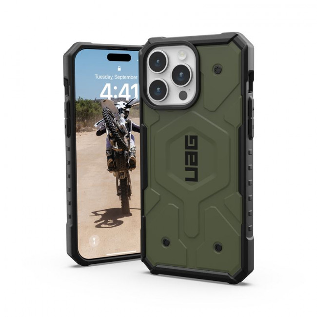 UAG iPhone 15 Pro Max Pathfinder MagSafe Series Σκληρή Θήκη με MagSafe - Olive Drab