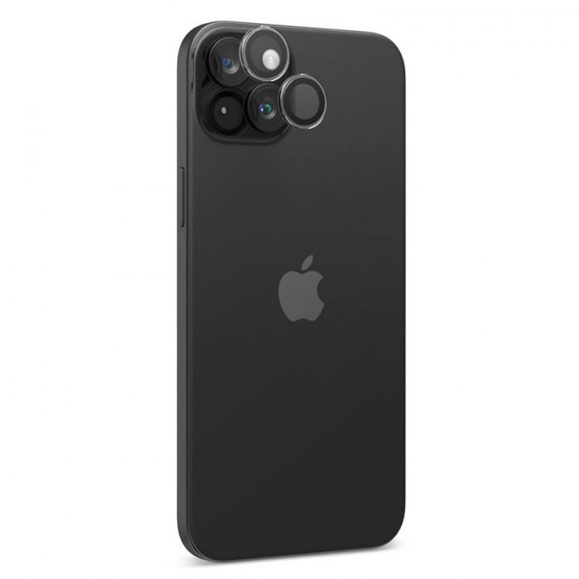 Spigen iPhone 14 Pro / 14 Pro Max / 15 Pro / 15 Pro Max Optik.TR EZ Fit Αντιχαρακτικό Γυαλί για την Κάμερα - 2 Τεμάχια - Crystal Clear