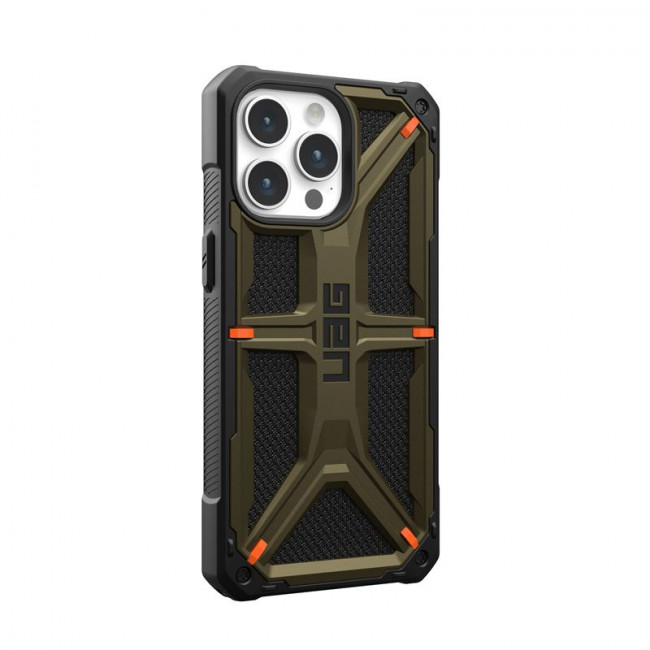 UAG iPhone 15 Pro Max Monarch Kevlar Series Σκληρή Θήκη - Kevlar Element Green