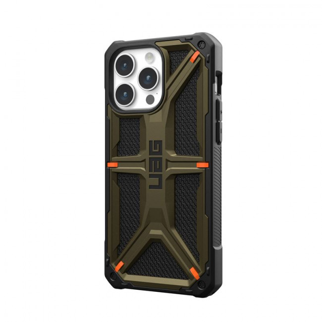 UAG iPhone 15 Pro Max Monarch Kevlar Series Σκληρή Θήκη - Kevlar Element Green