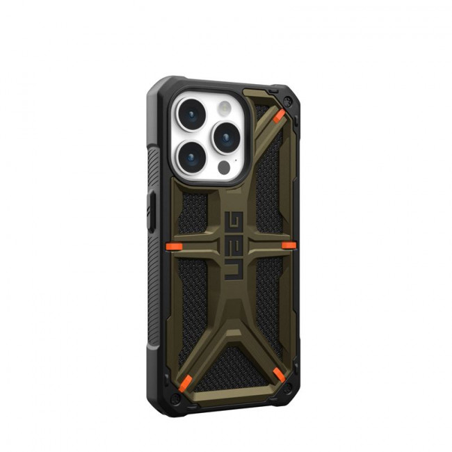 UAG iPhone 15 Pro Monarch Kevlar Series Σκληρή Θήκη - Kevlar Element Green