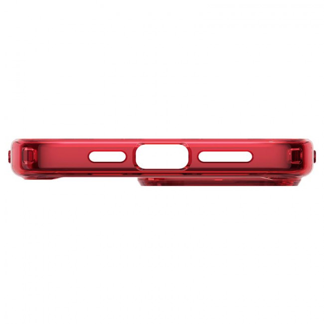 Spigen iPhone 15 Pro Ultra Hybrid Σκληρή Θήκη με Πλαίσιο Σιλικόνης - Deep Red