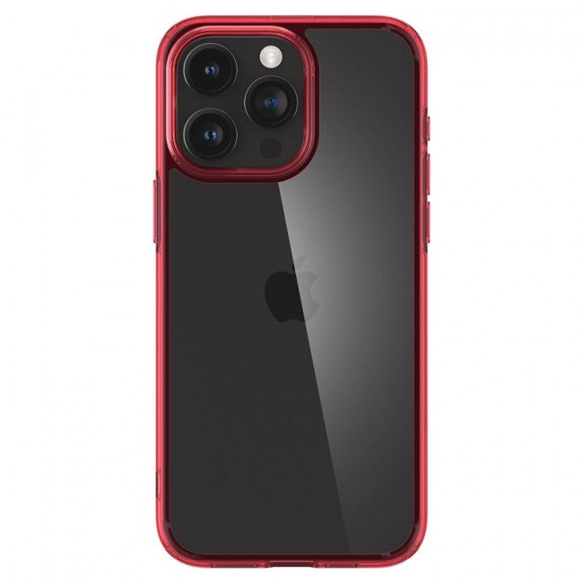 Spigen iPhone 15 Pro Ultra Hybrid Σκληρή Θήκη με Πλαίσιο Σιλικόνης - Deep Red