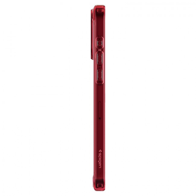 Spigen iPhone 15 Pro Ultra Hybrid Σκληρή Θήκη με Πλαίσιο Σιλικόνης - Deep Red