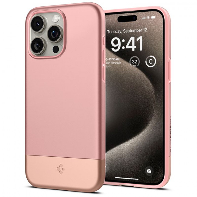 Spigen iPhone 15 Pro Style Armor Mag Σκληρή Θήκη με MagSafe - Rose Gold