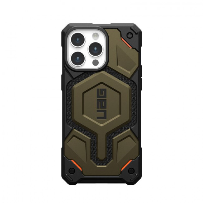 UAG iPhone 15 Pro Max Monarch Pro Kevlar Series Σκληρή Θήκη με MagSafe - Kevlar Element Green