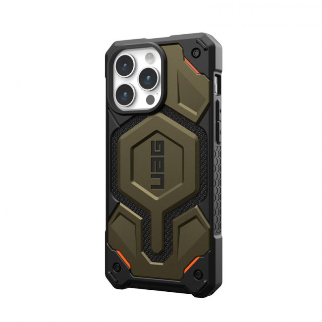 UAG iPhone 15 Pro Max Monarch Pro Kevlar Series Σκληρή Θήκη με MagSafe - Kevlar Element Green