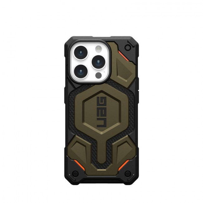 UAG iPhone 15 Pro Monarch Pro Kevlar Series Σκληρή Θήκη με MagSafe - Kevlar Element Green