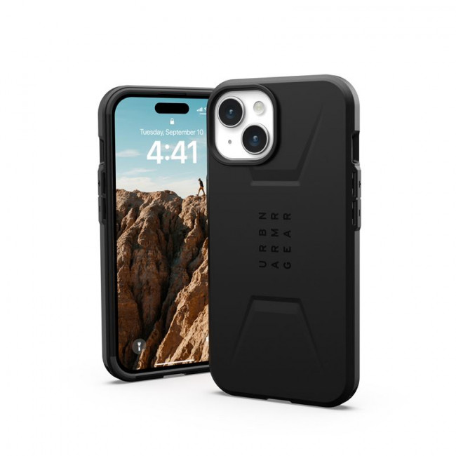 UAG iPhone 15 Civilian MagSafe Σκληρή Θήκη με MagSafe - Black