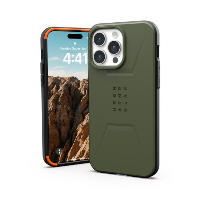 UAG iPhone 15 Pro Max Civilian MagSafe Σκληρή Θήκη με MagSafe - Olive Drab