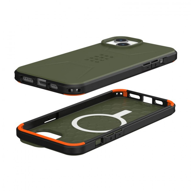 UAG iPhone 15 Plus Civilian MagSafe Σκληρή Θήκη με MagSafe - Olive Drab