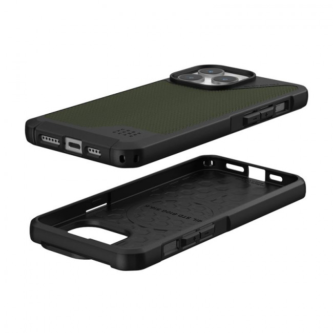 UAG iPhone 15 Pro Max Metropolis LT Series Σκληρή Θήκη με MagSafe - Kevlar Olive