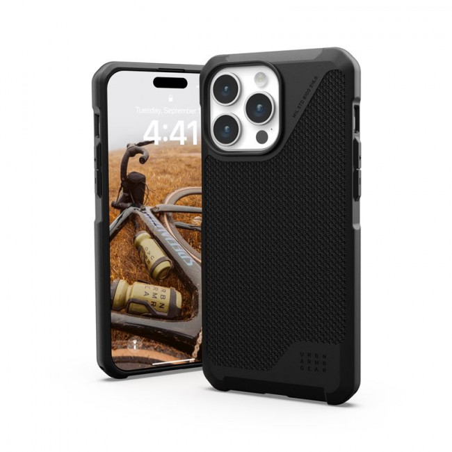 UAG iPhone 15 Pro Max Metropolis LT Series Σκληρή Θήκη με MagSafe - Kevlar Black