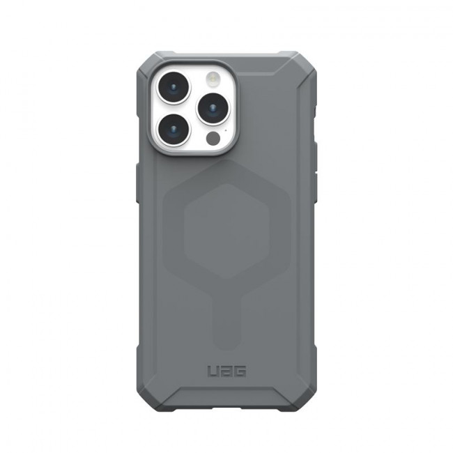 UAG iPhone 15 Pro Max Essential Armor MagSafe Θήκη Σιλικόνης TPU με MagSafe - Silver