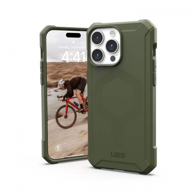 UAG iPhone 15 Pro Max Essential Armor MagSafe Θήκη Σιλικόνης TPU με MagSafe - Olive Drab