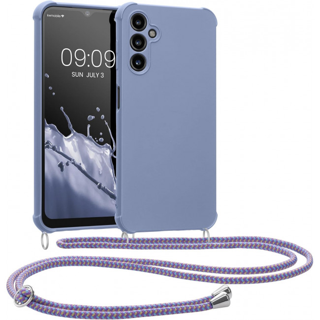 KW Samsung Galaxy A14 5G Θήκη Σιλικόνης TPU με Λουράκι - Lavender - 60819.108