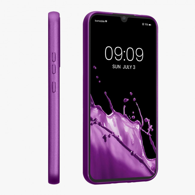 KW Samsung Galaxy A34 5G Θήκη Σιλικόνης TPU - Metallic Purple - 60810.240