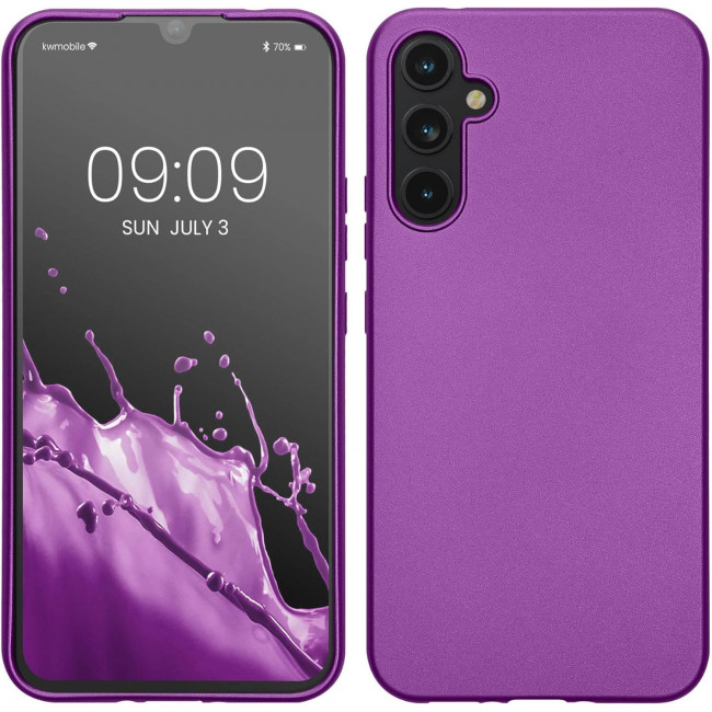 KW Samsung Galaxy A34 5G Θήκη Σιλικόνης TPU - Metallic Purple - 60810.240