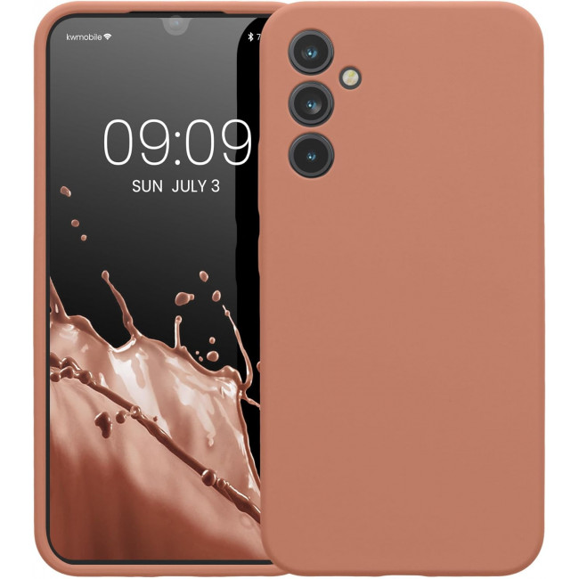 KW Samsung Galaxy A34 5G Θήκη Σιλικόνης Rubber TPU - Orange Clay - 60807.237