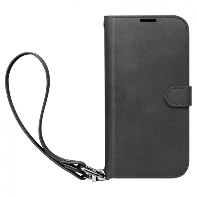 Spigen iPhone 15 Pro Max Wallet S Pro Θήκη Πορτοφόλι Stand από Δερματίνη - Black