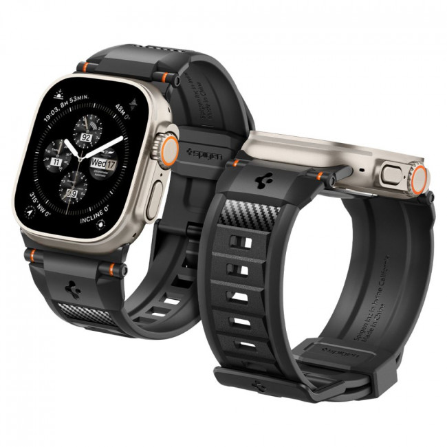 Spigen Λουράκι Apple Watch 2 / 3 / 4 / 5 / 6 / 7 / 8 / 9 / SE / ULTRA 1 / ULTRA 2 - 42 / 44 / 45 / 49 mm Rugged Ultra Band - Matte Black