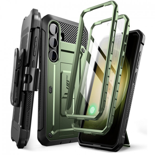 Supcase Samsung Galaxy S24 Unicorn Beetle Pro 2 Σκληρή Θήκη με Προστασία Οθόνης και Stand - Green