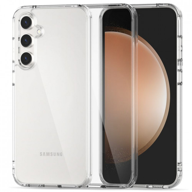 Tech-Protect Samsung Galaxy S23 FE Flexair Hybrid Σκληρή Θήκη με Πλαίσιο Σιλικόνης - Διάφανη