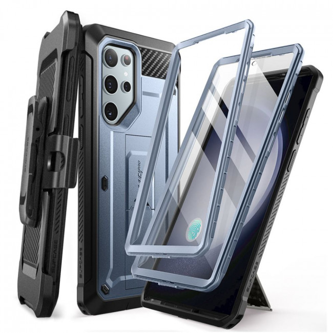 Supcase Samsung Galaxy S24 Ultra Unicorn Beetle Pro 2 Σκληρή Θήκη με Προστασία Οθόνης και Stand - Blue