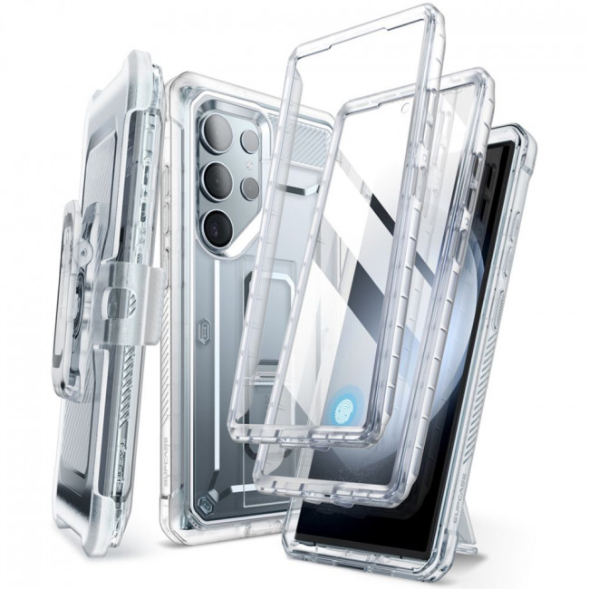 Supcase Samsung Galaxy S24 Ultra Unicorn Beetle Pro 2 Σκληρή Θήκη με Προστασία Οθόνης και Stand - Clear