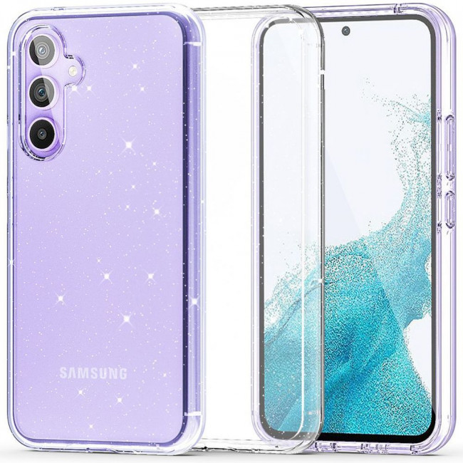 Tech-Protect Samsung Galaxy S23 FE Flexair Hybrid Σκληρή Θήκη με Πλαίσιο Σιλικόνης - Glitter