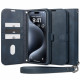 Spigen iPhone 15 Pro Wallet S Pro Θήκη Πορτοφόλι Stand από Δερματίνη - Navy