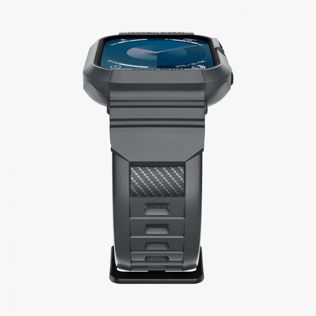 Spigen Λουράκι Apple Watch 4 / 5 / 6 / 7 / 8 / 9 / SE / SE 2 - 44 / 45 mm Rugged Armor Pro - Dark Grey 