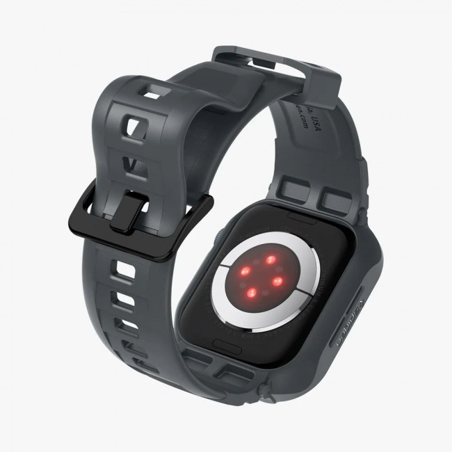 Spigen Λουράκι Apple Watch 4 / 5 / 6 / 7 / 8 / 9 / SE / SE 2 - 44 / 45 mm Rugged Armor Pro - Dark Grey 