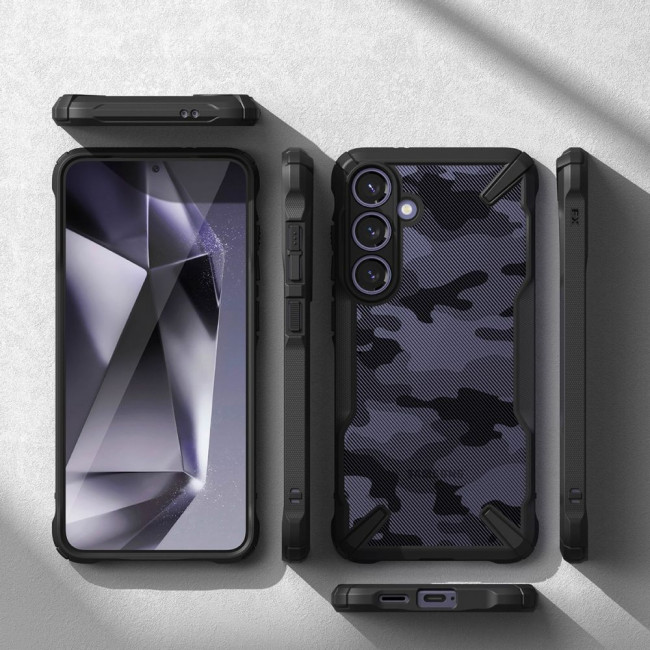 Ringke Samsung Galaxy S24 Fusion X Σκληρή Θήκη με Πλαίσιο Σιλικόνης - Camo Black