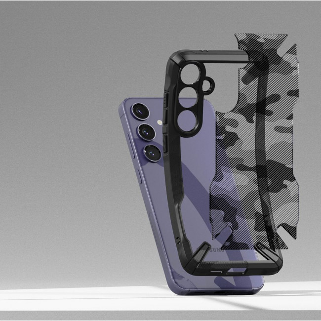 Ringke Samsung Galaxy S24 Fusion X Σκληρή Θήκη με Πλαίσιο Σιλικόνης - Camo Black