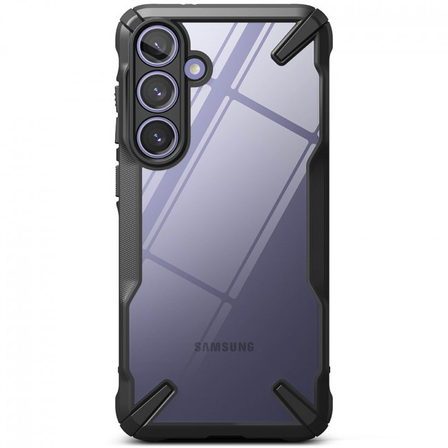 Ringke Samsung Galaxy S24 Fusion X Σκληρή Θήκη με Πλαίσιο Σιλικόνης - Black - Διάφανη