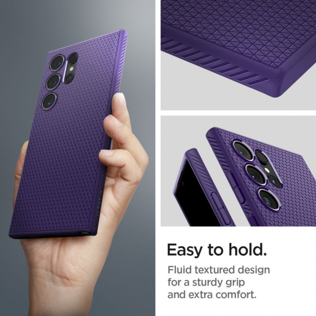 Spigen Samsung Galaxy S24 Ultra Liquid Air Θήκη Σιλικόνης - Deep Purple