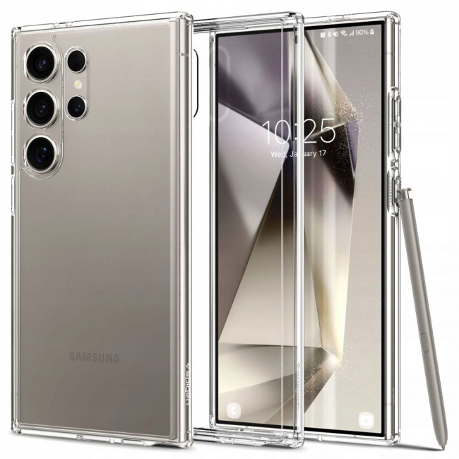 Spigen Samsung Galaxy S24 Ultra - Ultra Hybrid Σκληρή Θήκη με Πλαίσιο Σιλικόνης - Crystal Clear