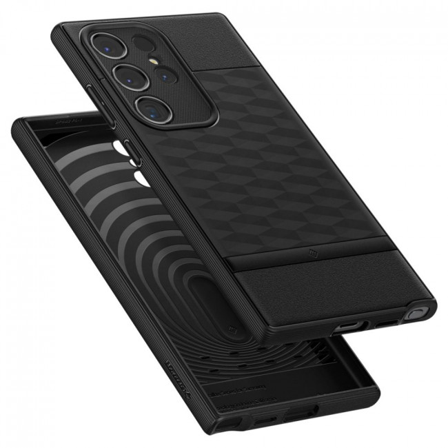 Caseology Samsung Galaxy S24 Ultra Parallax Θήκη Σιλικόνης με Σκληρό Πλαίσιο - Matte Black