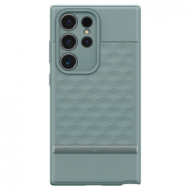 Caseology Samsung Galaxy S24 Ultra Parallax Θήκη Σιλικόνης με Σκληρό Πλαίσιο - Sage Green