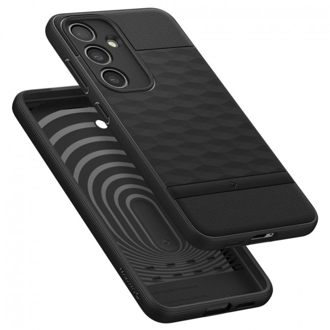 Caseology Samsung Galaxy S24 Parallax Θήκη Σιλικόνης με Σκληρό Πλαίσιο - Matte Black