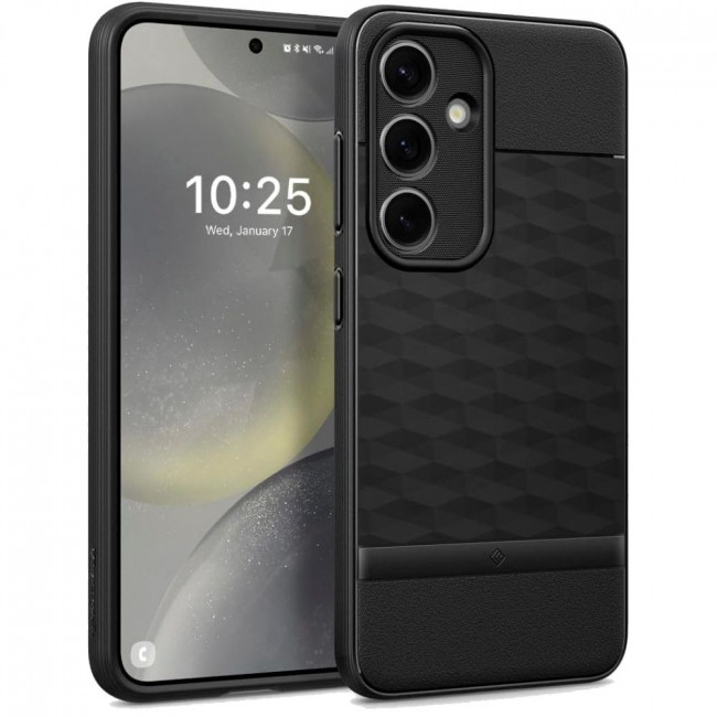 Caseology Samsung Galaxy S24 Parallax Θήκη Σιλικόνης με Σκληρό Πλαίσιο - Matte Black