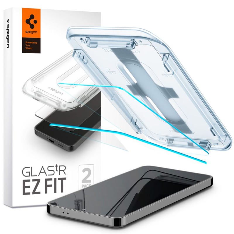 Spigen Samsung Galaxy S24 / S25 Glas.TR EZ Fit 0.2mm 2.5D 9H Tempered Glass Αντιχαρακτικό Γυαλί Οθόνης - 2 Τεμάχια - Clear - AGL07440