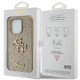 Guess iPhone 15 Pro Max Glitter Script Big 4G Σκληρή Θήκη με Πλαίσιο Σιλικόνης - Gold - GUHCP15XHG4SGD