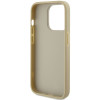 Guess iPhone 15 Pro Glitter Script Big 4G Σκληρή Θήκη με Πλαίσιο Σιλικόνης - Gold - GUHCP15LHG4SGD